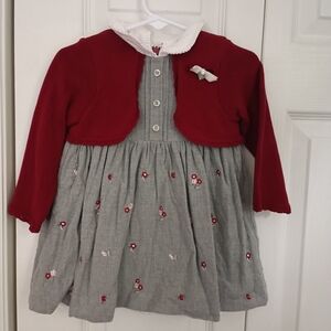 Mayoral Red and Gray Kids Formal Dress